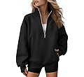 AUTOMET Womens Quarter Zip Oversized Sweatshirts Teen Fleece Pullover Hoodies 2025 Mock Neck Swea... | Amazon (US)