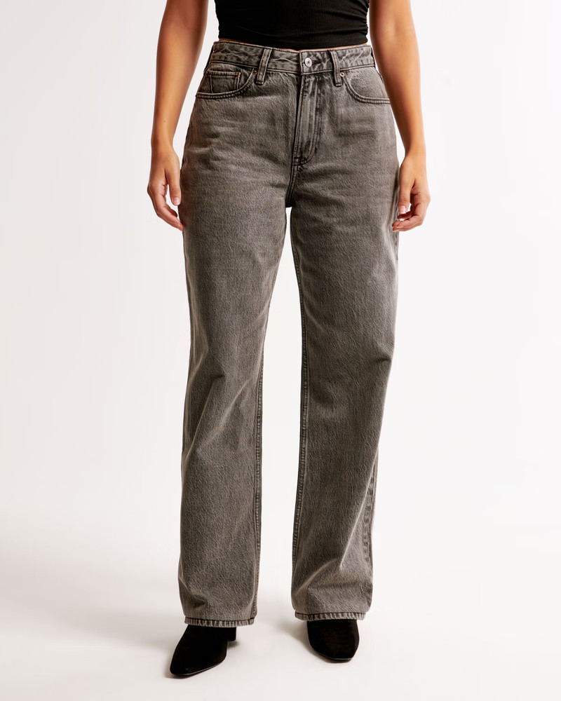 Women's Curve Love High Rise Loose Jean | Women's Bottoms | Abercrombie.com | Abercrombie & Fitch (US)