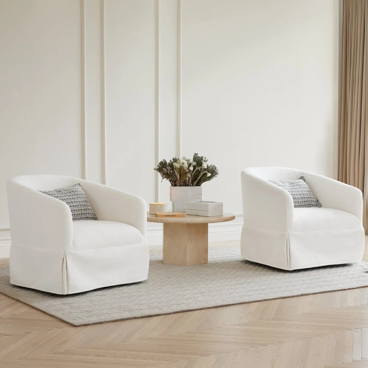 EllaGrace Slipcovered Armchair | Timeless Elegance | Cozy Comfort | Chita