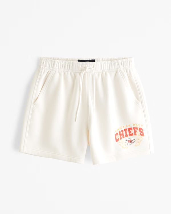 Men's Kansas City Chiefs Thrift-Inspired Fleece Short | Men's Bottoms | Abercrombie.com | Abercrombie & Fitch (US)