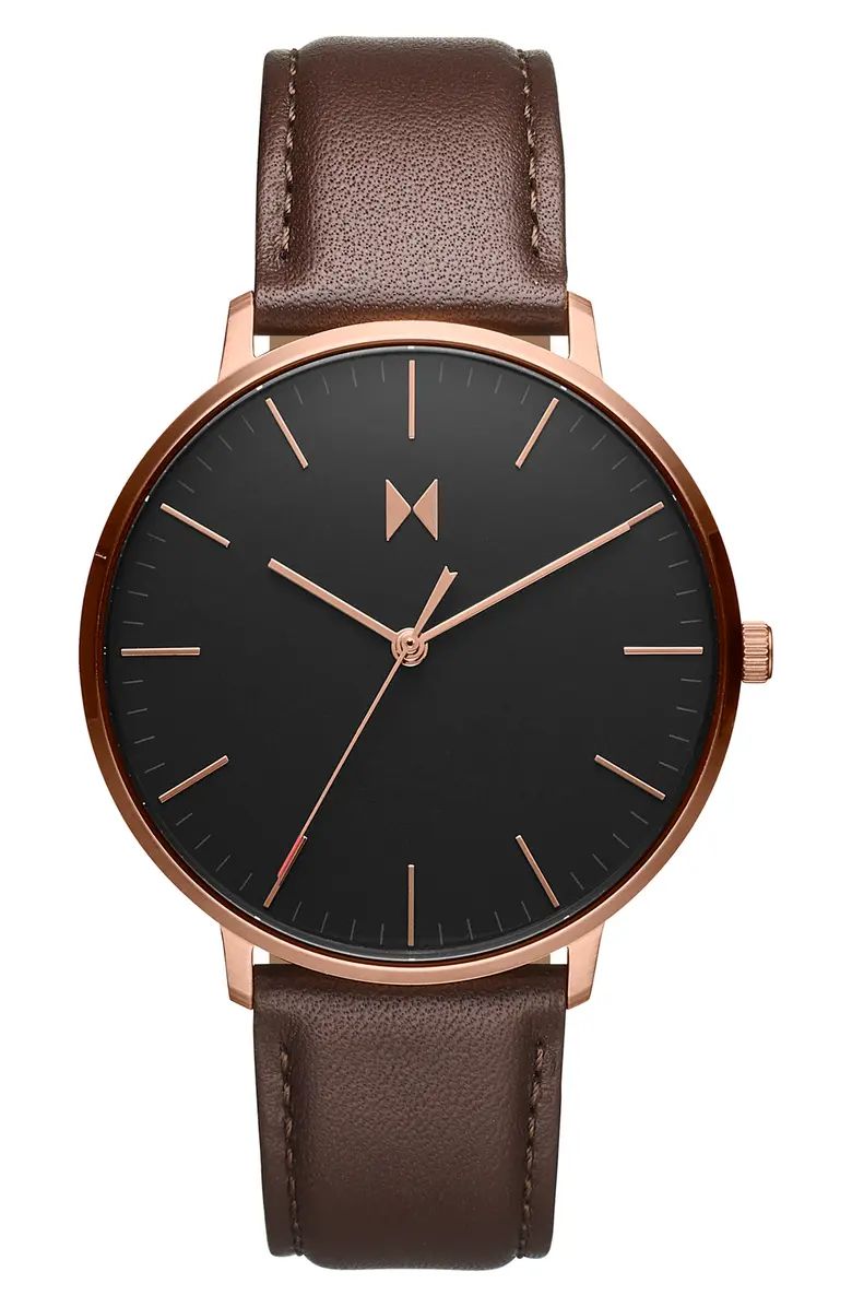 Legacy Slim Leather Strap Watch, 42mmMVMT | Nordstrom