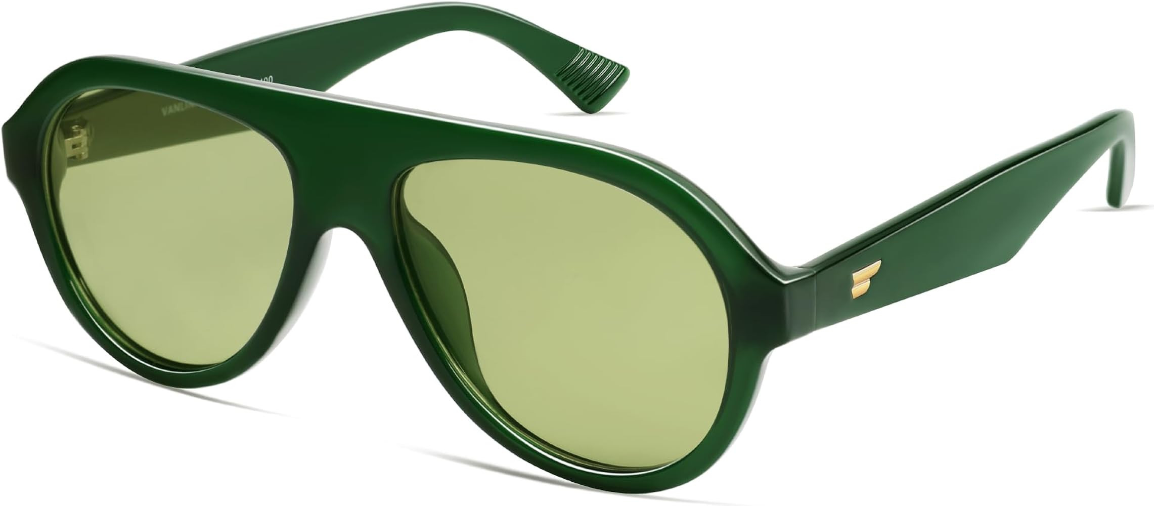 VANLINKER Retro Big Aviator Polarized Sunglasses for Men Women Trendy 70s Vintage Plastic Frame S... | Amazon (US)