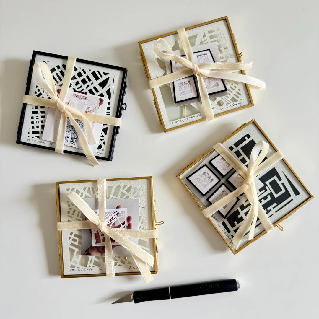 Custom Miniature Hand Cut Map ORIGINAL Artwork, 4x4 - Etsy | Etsy (US)