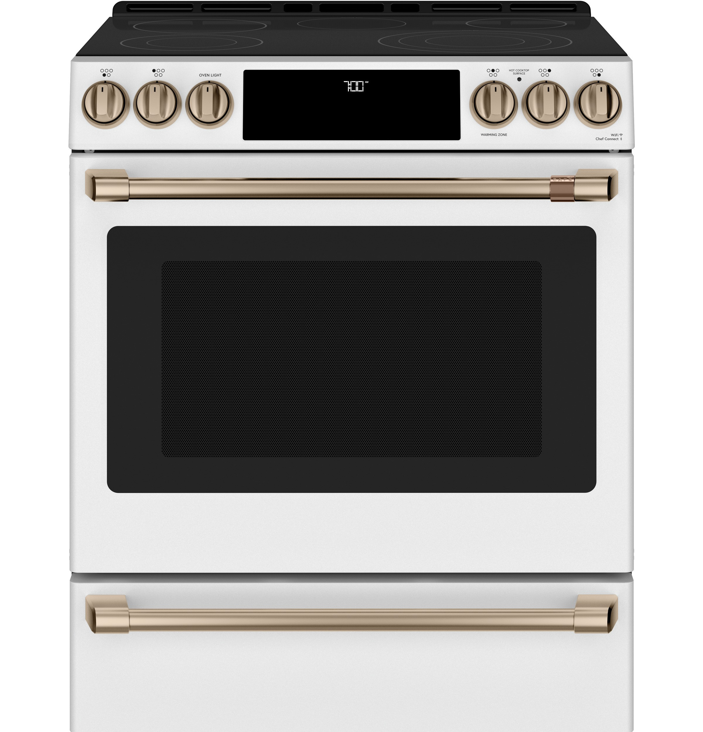 CAF\u00c9\u2122 30" Smart Slide-In, Front-Control, Radiant and Convection Range | Cafe Appliances (US)