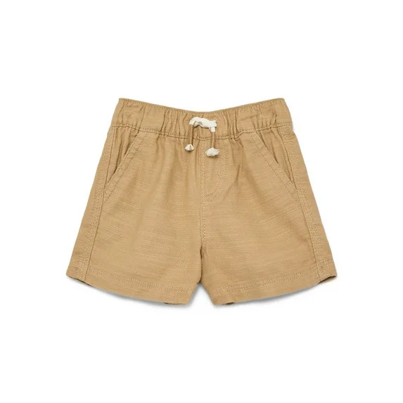 Wonder Nation Baby Boys Cotton Twill Drawstring Shorts, Sizes 0M-24M | Walmart (US)