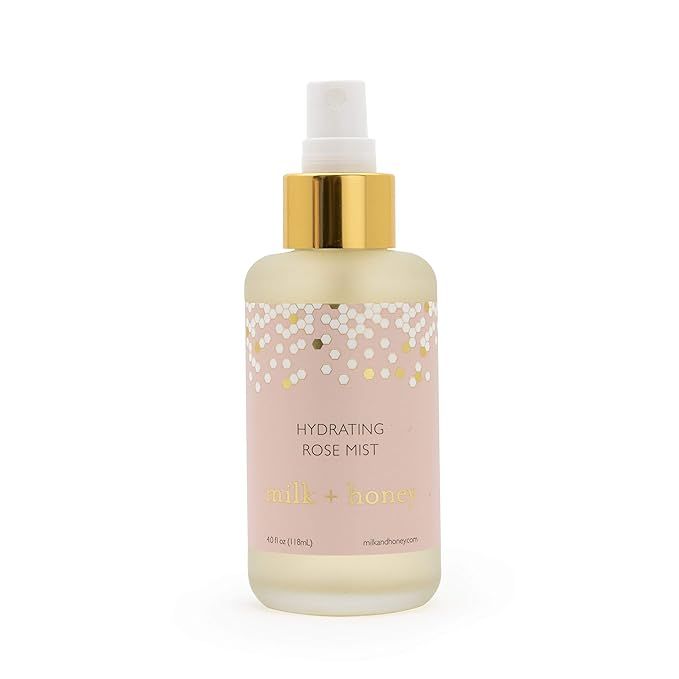 milk + honey Hydrating Rose Mist, Soothing and Hydrating Rose Infused Facial Mist Spray, Organic ... | Amazon (US)