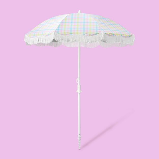 6'x6' Rainbow Gingham Umbrella - Stoney Clover Lane x Target | Target