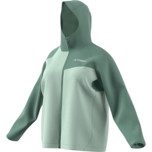 adidas Women's Terrex Multi 2L Rain.RDY Hiking Jacket, Linen Green/Silver Green, 4X/Plus Size | Amazon (US)