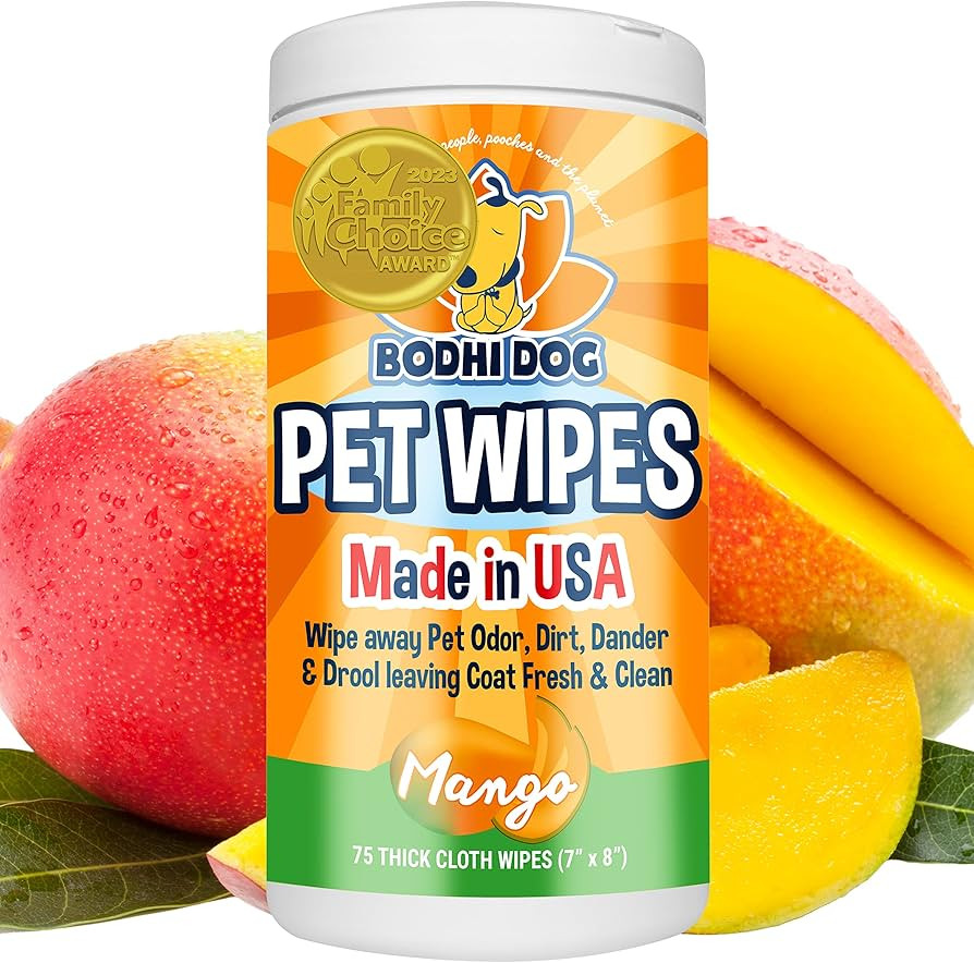 Pet Grooming Wipes | Conditions and Deodorizes Coat | No Parabens or SLS | Large Wet & Thick Clea... | Amazon (US)