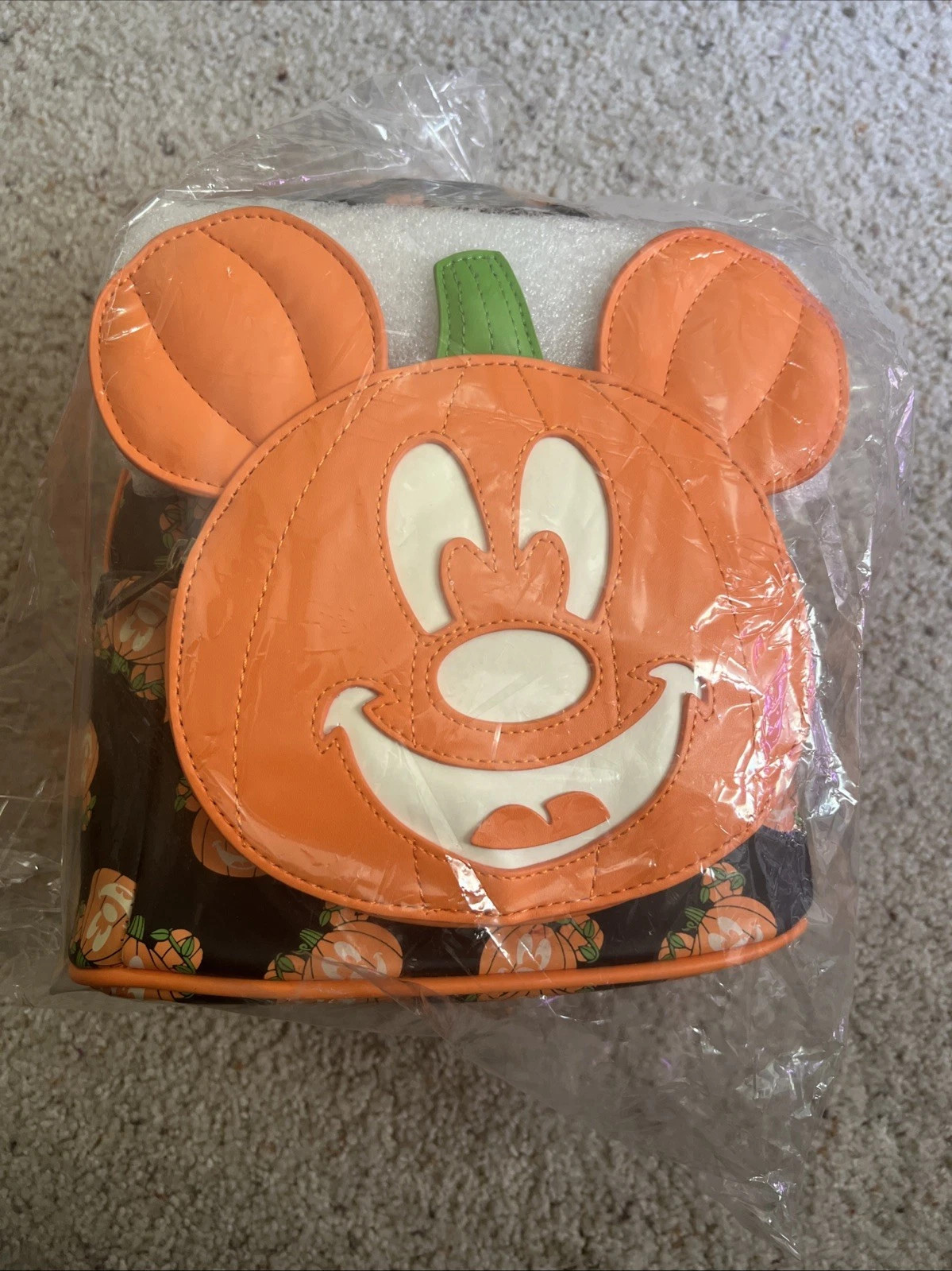 NEW NWT Disney Loungefly Mickey Pumpkin Glow in the Dark Mini Backpack | eBay US