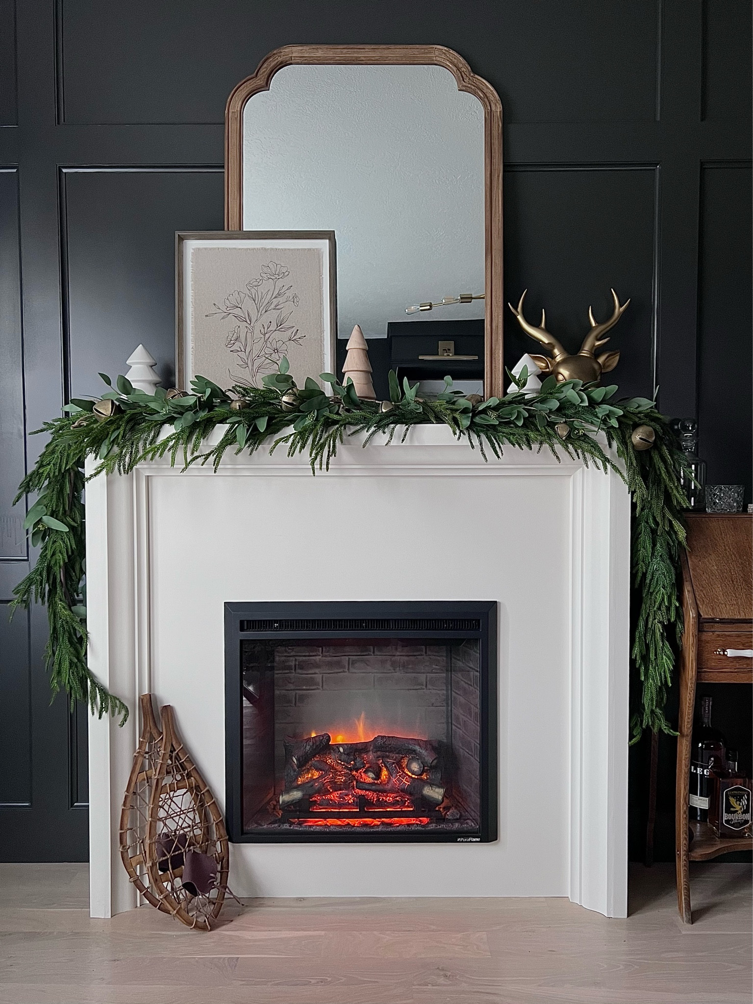 My electric fireplace in my office. Husband custom built the fireplace surround.

Christmas garland, fireplace surround, Nordic Christmas, Norfolk pine

#LTKstyletip #LTKHoliday #LTKhome
