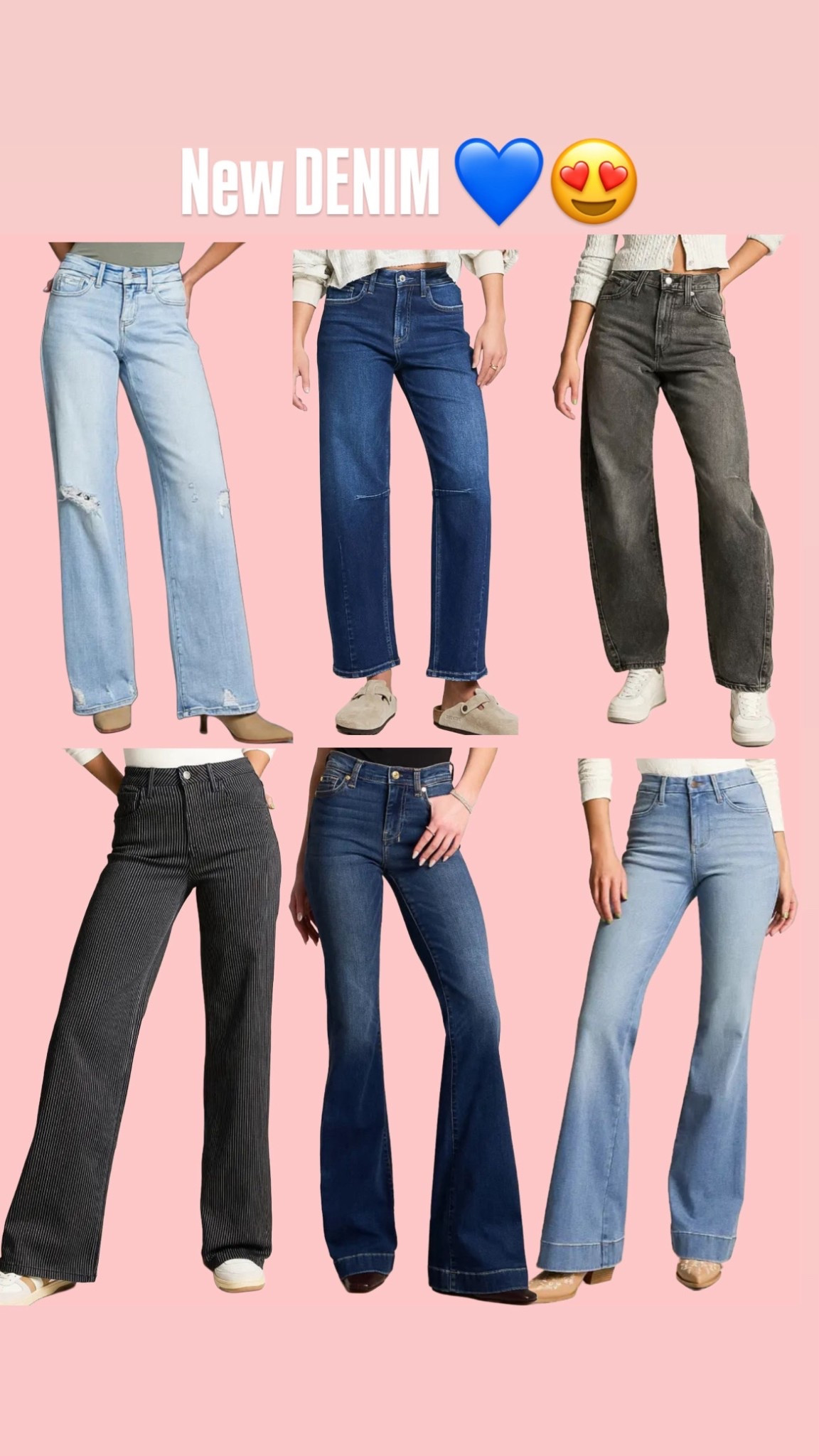 New barrel, wide leg, and flare denim! All mid-high rise

#LTKootd #LTKSeasonal #LTKGiftGuide