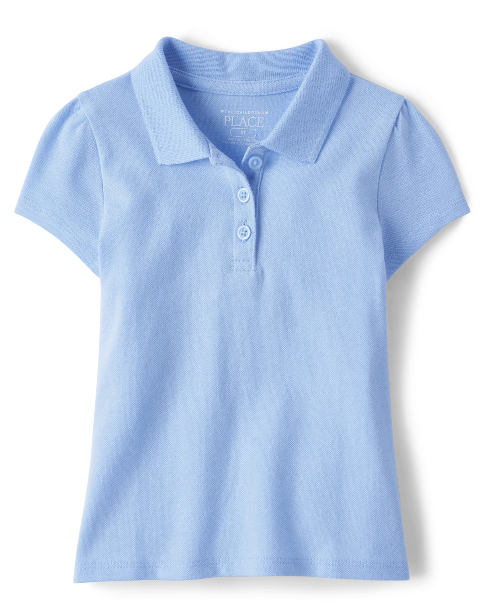 Toddler Girls Uniform Pique Polo - daybreak | The Children's Place