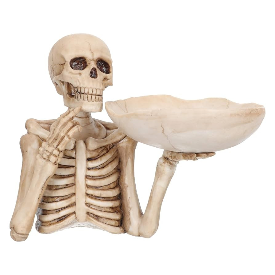 Zerodeko Halloween Candy Bowl Modern Household Serving Tray Platter Decoration Skeleton Design Nu... | Amazon (US)