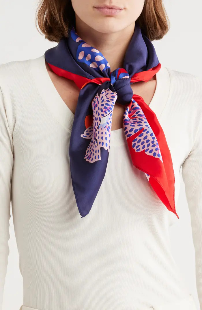 Kate Spade New York Dotty Floral Silk Scarf | Nordstromrack | Nordstrom Rack