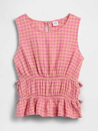 Kids Linen-Blend Bow Top | Gap Factory