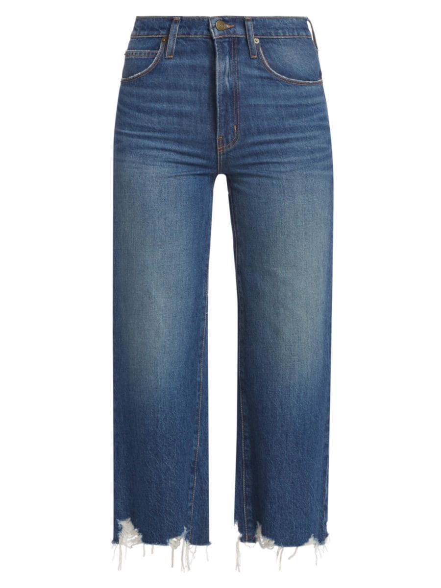 Relaxed Straight-Fit Crop Jeans | Saks Fifth Avenue
