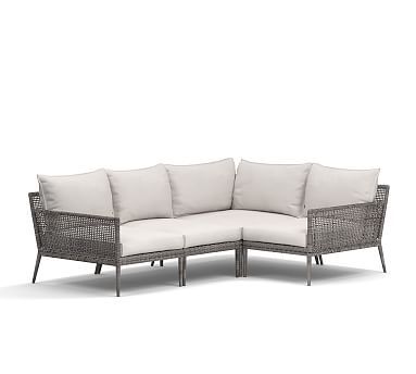 Cammeray All-Weather Wicker 4-Piece Sectional with Cushion | Pottery Barn (US)
