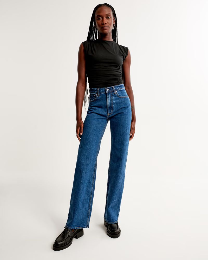 Women's High Rise 90s Relaxed Jean | Women's Bottoms | Abercrombie.com | Abercrombie & Fitch (US)