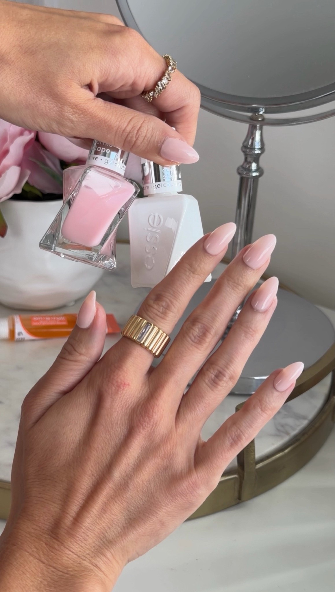 #ad #essiepartner its nail day 💅🏼☁️✨🧋 a little beauty ritual that I look forward to regularly! I love having my nails done and I love a pretty polish color. I found the Gel by @essie line last summer and it was an instant fave 🤍 it’s an easy 2-step system that dries quickly, is extra shiny and long lasting just like a gel polish! 

Perfect for my girls on the go, DIY beauty lovers and mamas making the most of their time 🫶🏼I used the shade Sheer Fantasy and it’s all at @target! 

Comment LOVE to grab it along with everything else I used in my LTK! 

#targetpartner #essiepartner

#LTKmomlife #LTKselfcare #LTKBeauty