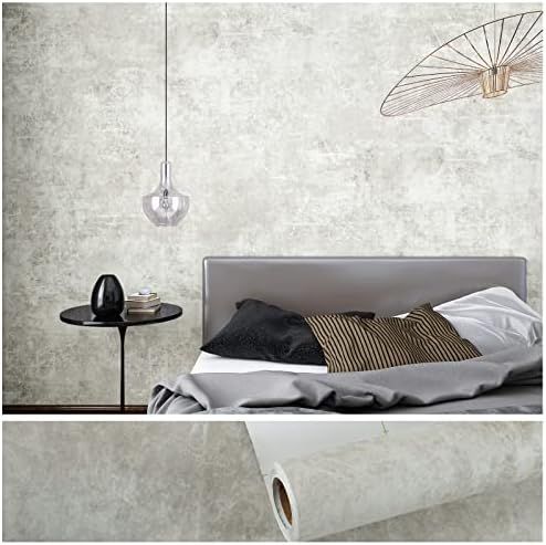 VEELIKE 15.7''x354'' Concrete Contact Paper for Countertops Waterproof Light Concrete Wallpaper Text | Amazon (US)