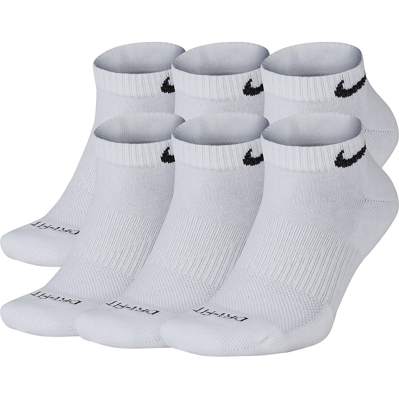 Nike Men's Everyday Plus Cushion Training Low Cut Socks 6 Pack | Academy | Academy Sports + Outdoors