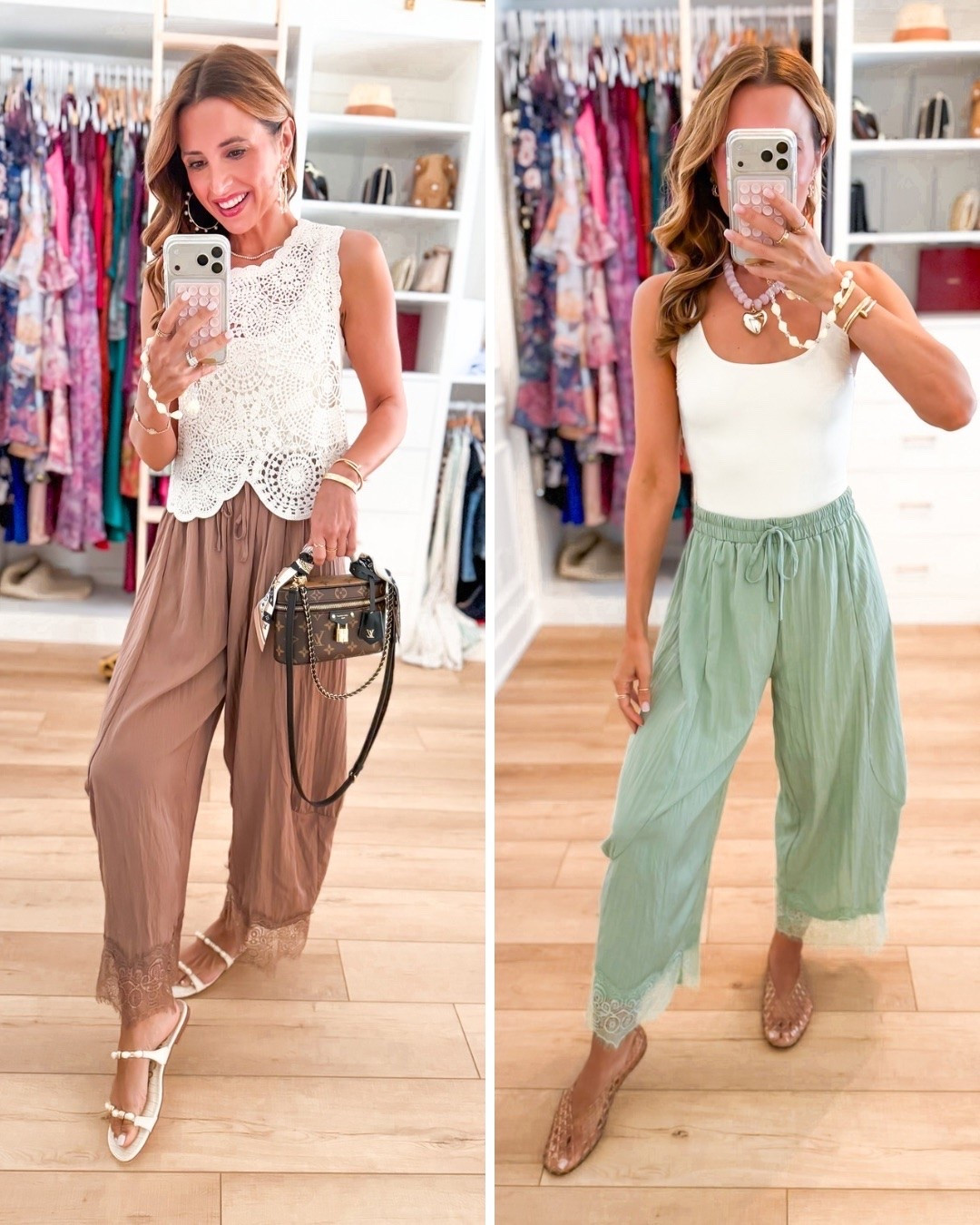 These Amazon crop lace pants are my current favorite item in my closet! These are so lightweight and breezy and look way more expensive than they are! Wearing XS with stretchy and elastic waist. Summer outfits. Summer style. Teacher outfits. Elevated casual outfits.

#LTKootd #LTKTravel #LTKPetite
