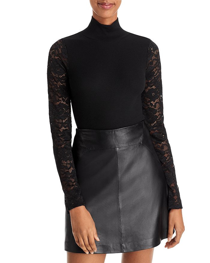 Golda Lace Sleeve Turtleneck | Bloomingdale's (US)