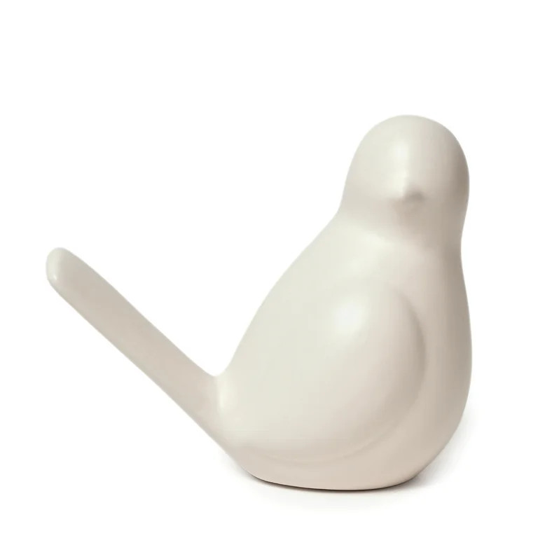 Mainstays Vanilla Dream Ceramic Tabletop Bird Statue Ornament Decoration | Walmart (US)
