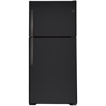 GE Garage Ready 21.9-cu ft Top-Freezer Refrigerator (Black Slate) Lowes.com | Lowe's