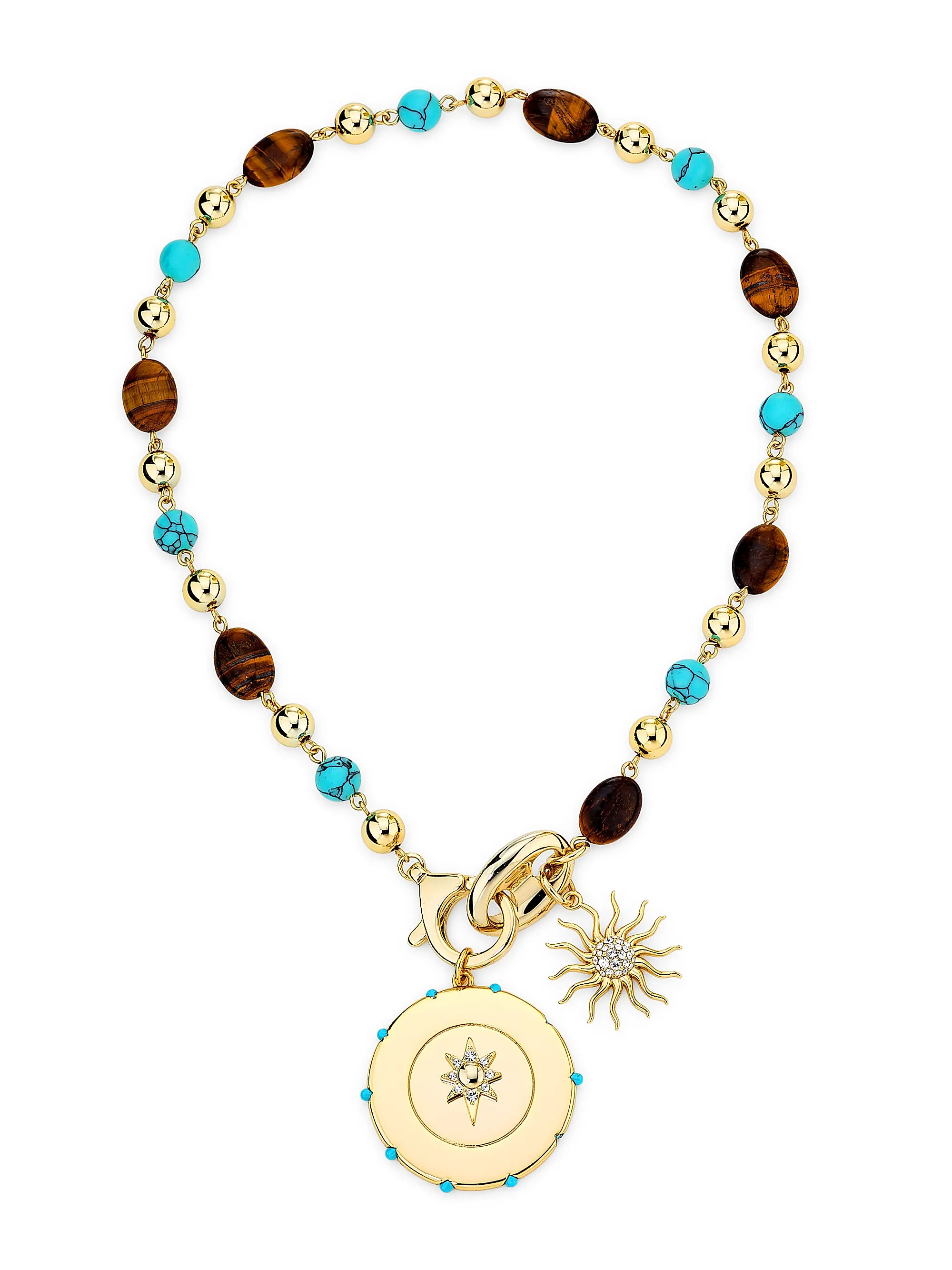 Ramy Brook Serra Goldtone &amp; Mixed-Media Celestial Pendant Necklace | Saks Fifth Avenue | Saks Fifth Avenue