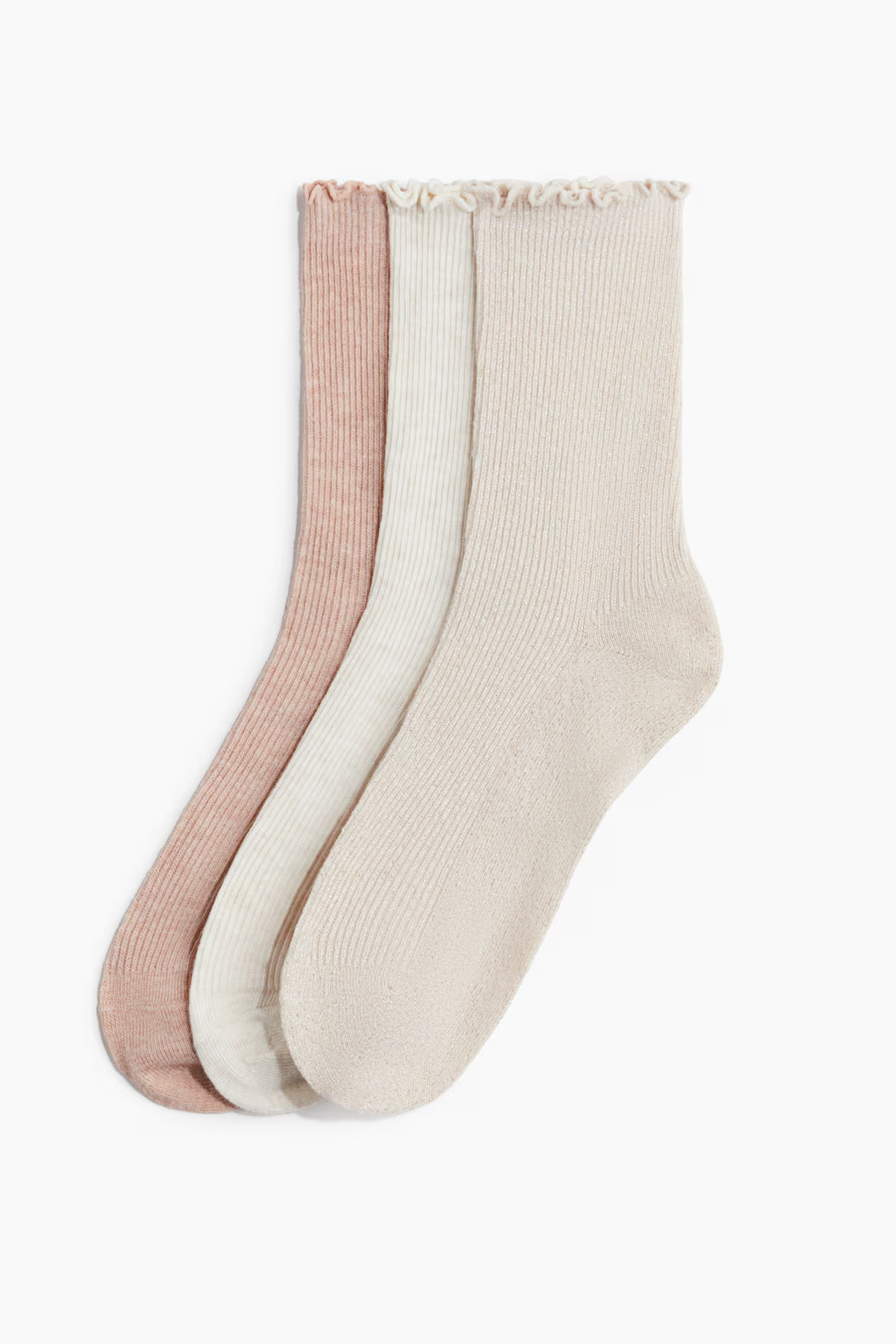 3-Pack Socks with Overlocked Trim | H&M (US + CA)