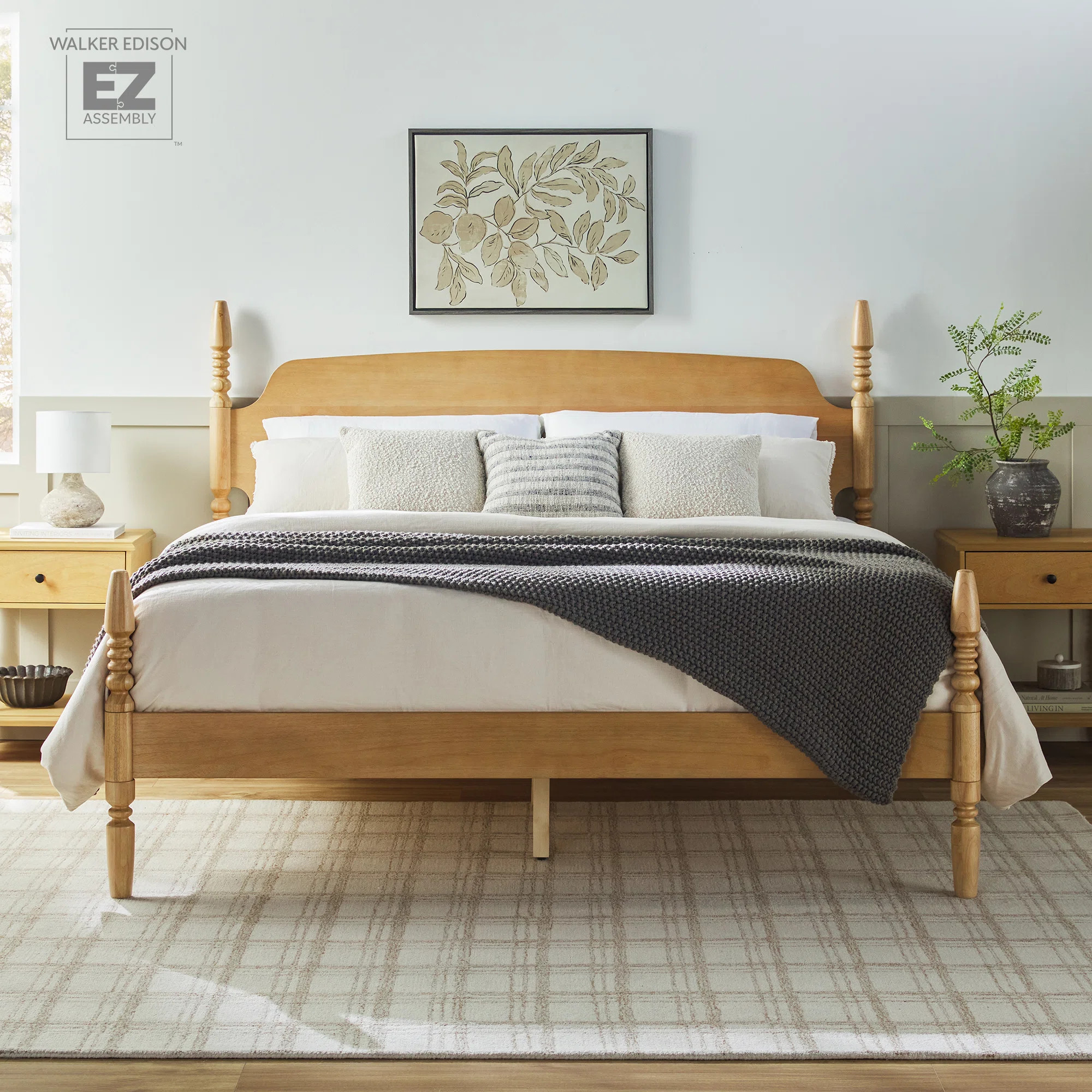 Vivienne Traditional Easy Assembly Solid Wood Turned Spindle Bed | Wayfair North America