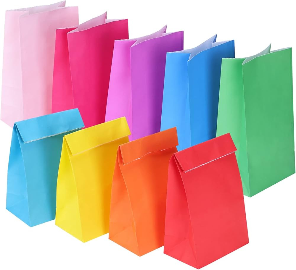 TOMNK 36pcs Paper Party Favor Bags, 9 Colors Small Gift Bags, 9.2 x 5.2 x 3.2 Mini Goodie Bags Wr... | Amazon (US)
