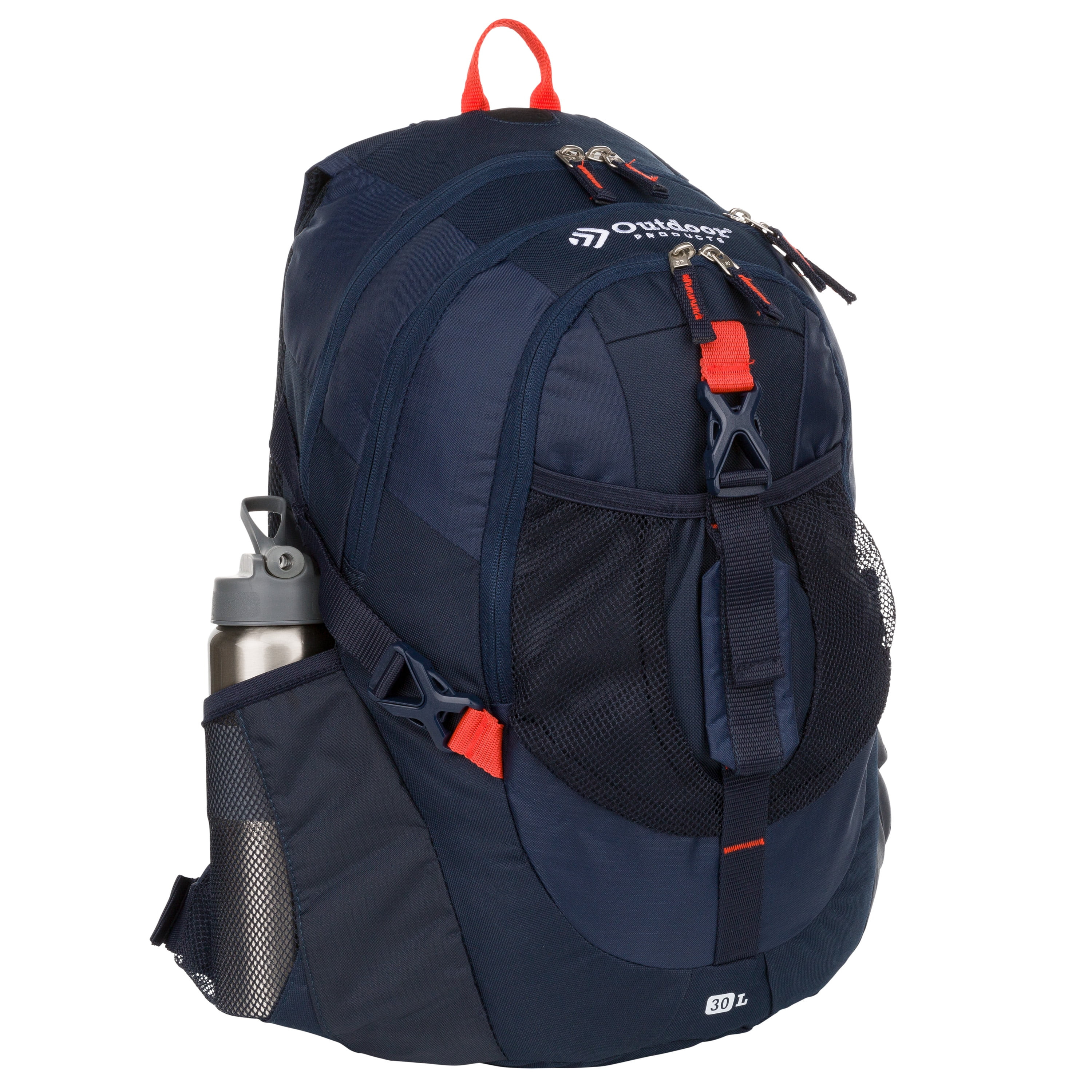 Outdoor Products Vortex 30 L Backpack with Bottle, Blue, Adult, Teen, Polyester | Walmart (US)