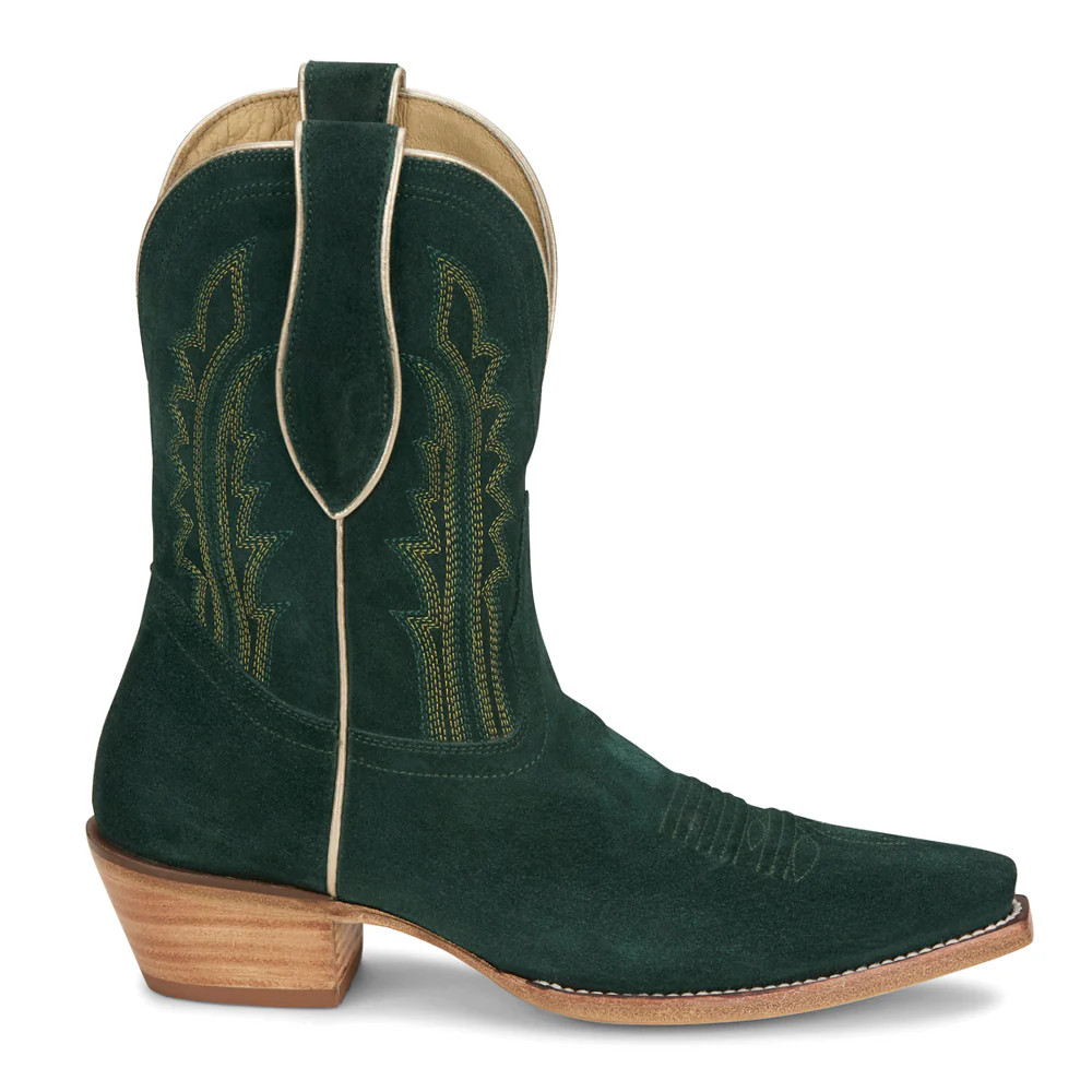 Shop Green Womens Lea Embroidered Snip Toe Cowboy Boots | Shoebacca
