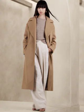 Pura Oversize Wool-Cashmere Wrap Coat | Banana Republic (CA)