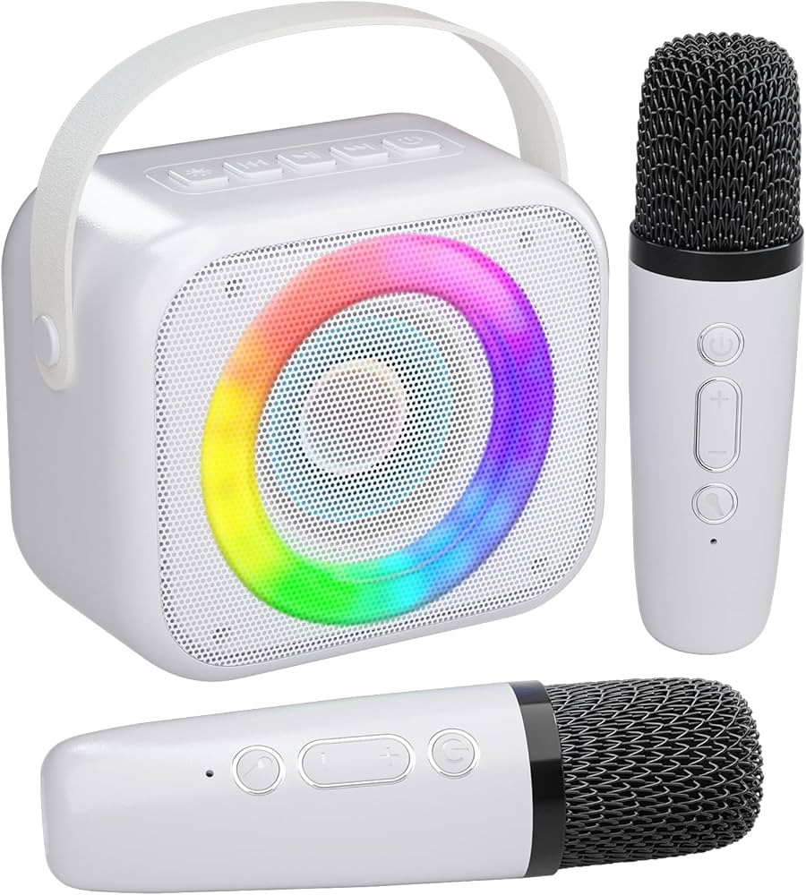 Verkstar Karaoke Machine for Kids, Mini Portable Bluetooth Karaoke Speaker with 2 Wireless Mics a... | Amazon (US)