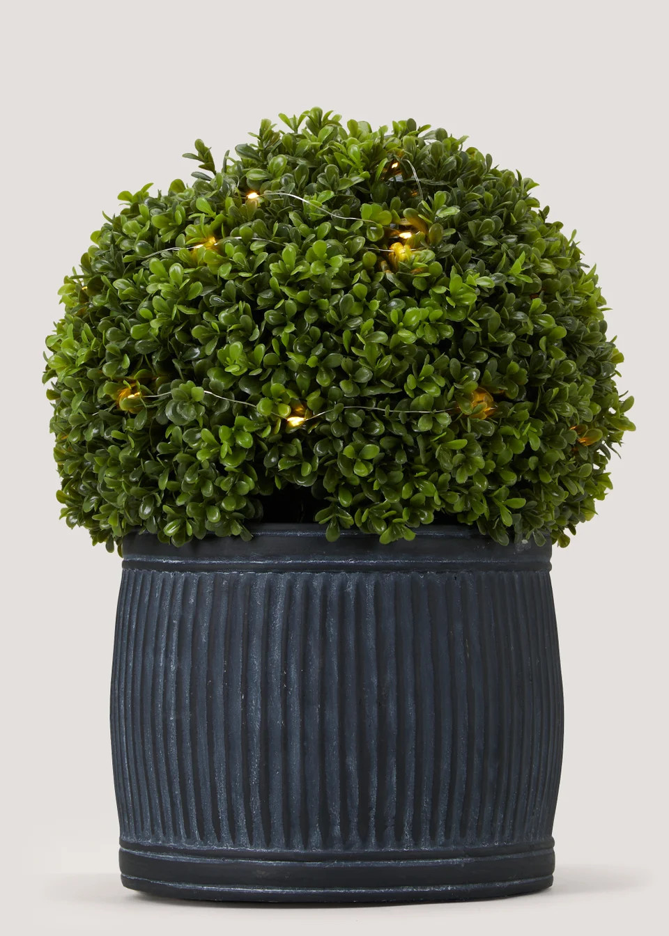 Pre-Lit Potted Ball Outdoor Topiary (44.5cm x 32cm x 32cm) | Matalan (UK)