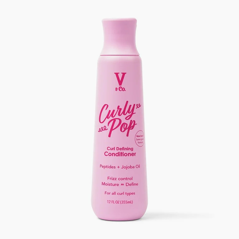 V&Co. Beauty Curly Pop Curl Defining  Conditioner with Peptide Technology, 12 fl oz, Squeeze Bott... | Walmart (US)