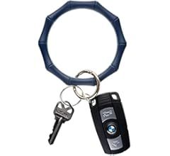 Hadley Mae Designs Key Ring Bracelet Keychain Wristlet Keychain Bangle Key Ring (Navy Blue) at Amazo | Amazon (US)
