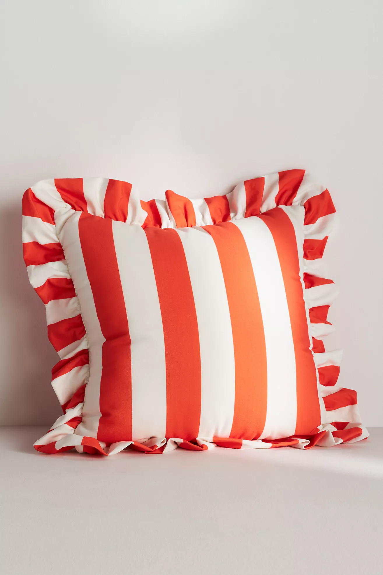 Maeve by Anthropologie Striped Ruffle Indoor/Outdoor Pillow | Anthropologie (US)