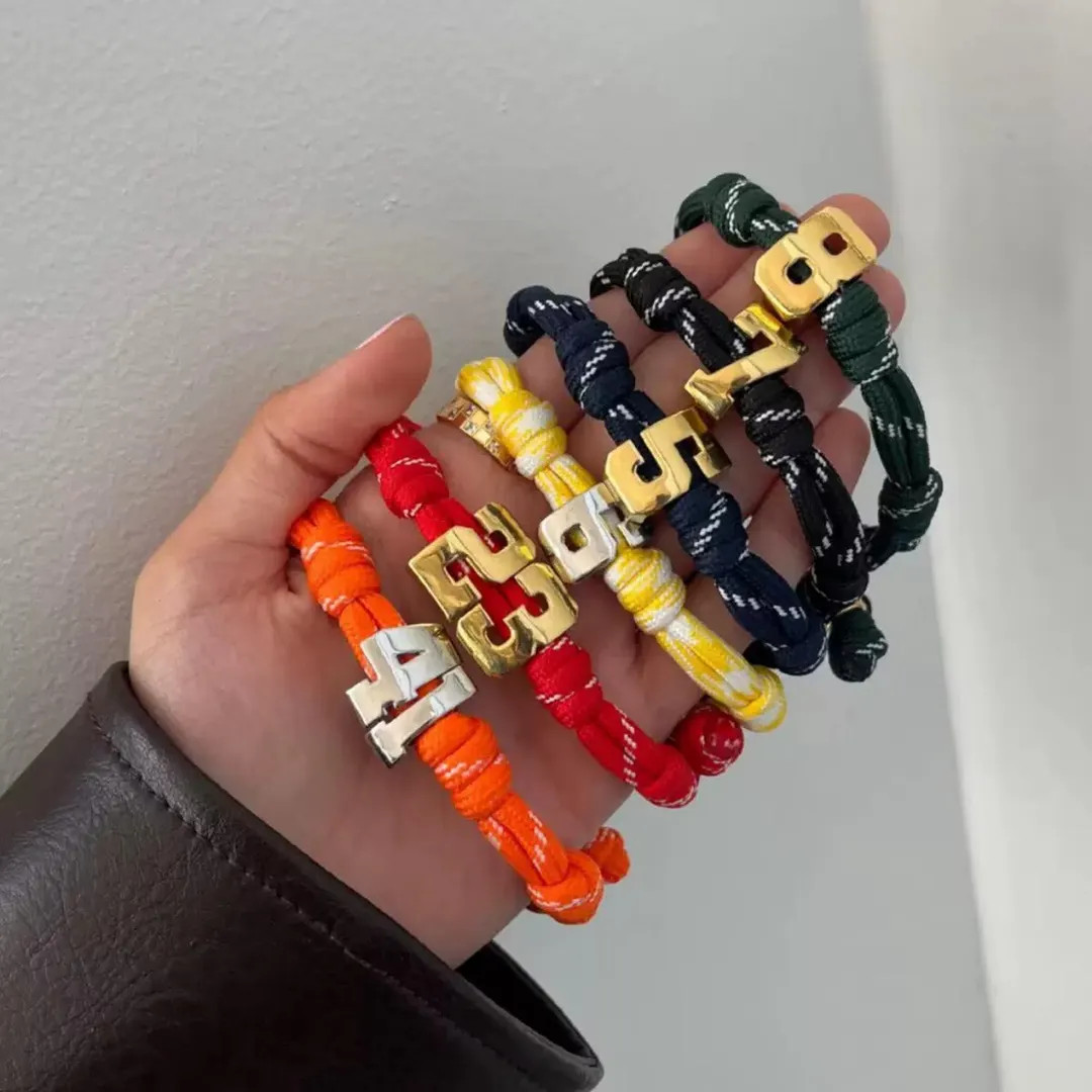 1 Pcs Gold Silver Color Puffy Number Charm Knotted Bracelet Personalized Jewelry | Etsy (US)