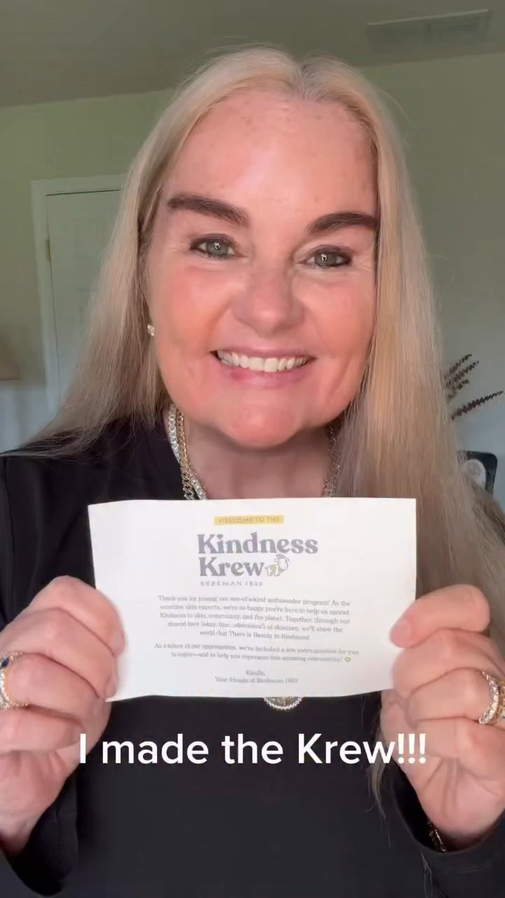 💛 I’m officially a Beekman 1802 Neighbor! 💛

I am so thrilled to share that I’ve joined the @beekman1802 Kindness Krew. At 58, I’ve always believed that kindness is the ultimate glow-up—and this welcome gift definitely added a sparkle to my day! ✨

From the cozy socks to this adorable headband (yes, I’m keeping the ears on!), I’m so ready to lean into this community. It’s all about those small, intentional moments of self-care and spreading a little more kindness in the world. 💛

Which item from the welcome kit is your favorite? I think the headband is officially my new GRWM staple! 😂

#midlifelifestyle #beekman1802 #kindnesskrew #over50beauty #cleanskincare

#LTKdayinmylife #LTKselfcare #LTKBeauty