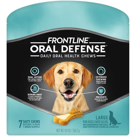 Frontline Oral Defense Dental Chews for Large Dogs, 7 Chews | Walmart (US)