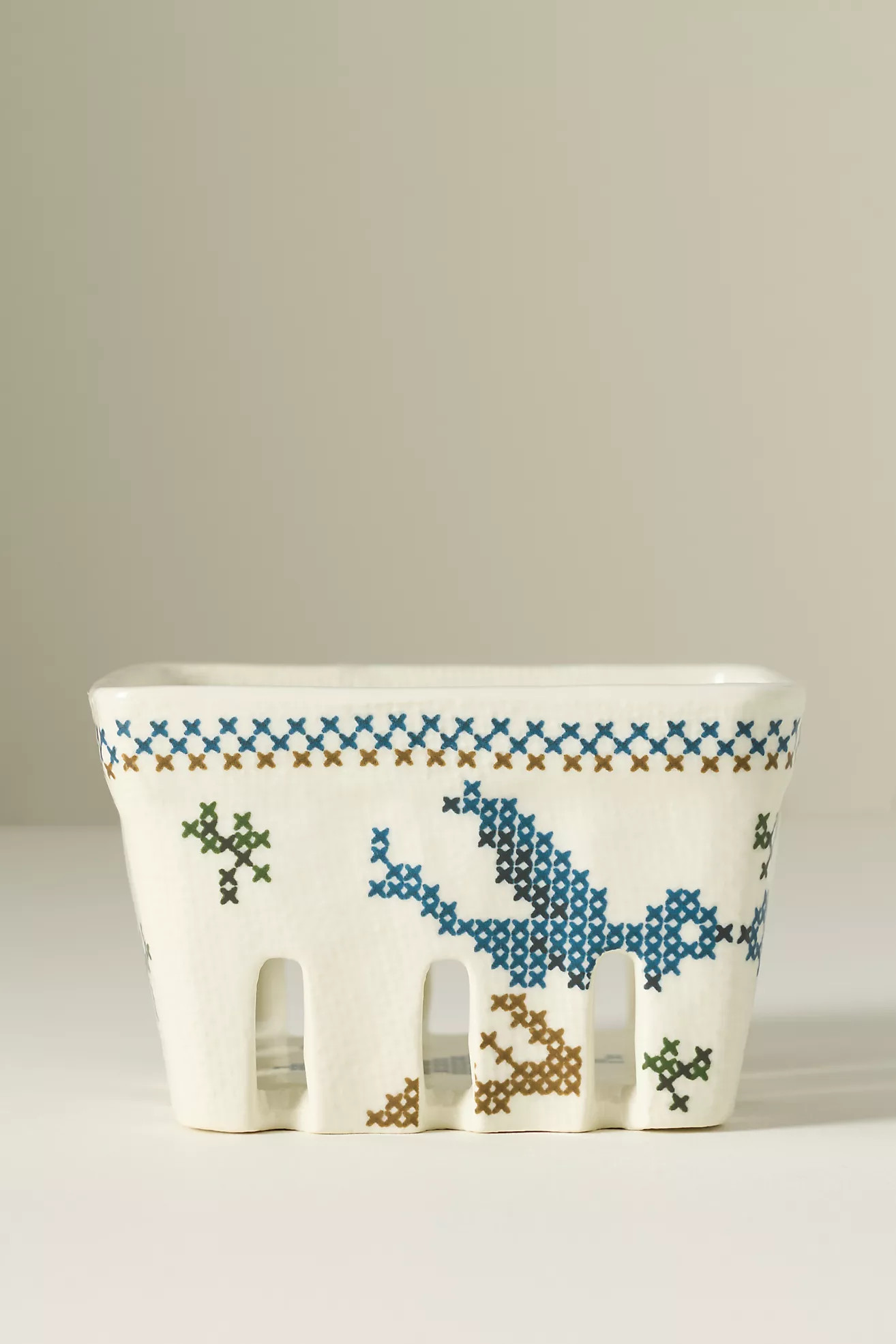 Harmonie Stoneware Berry Basket | Anthropologie (US)