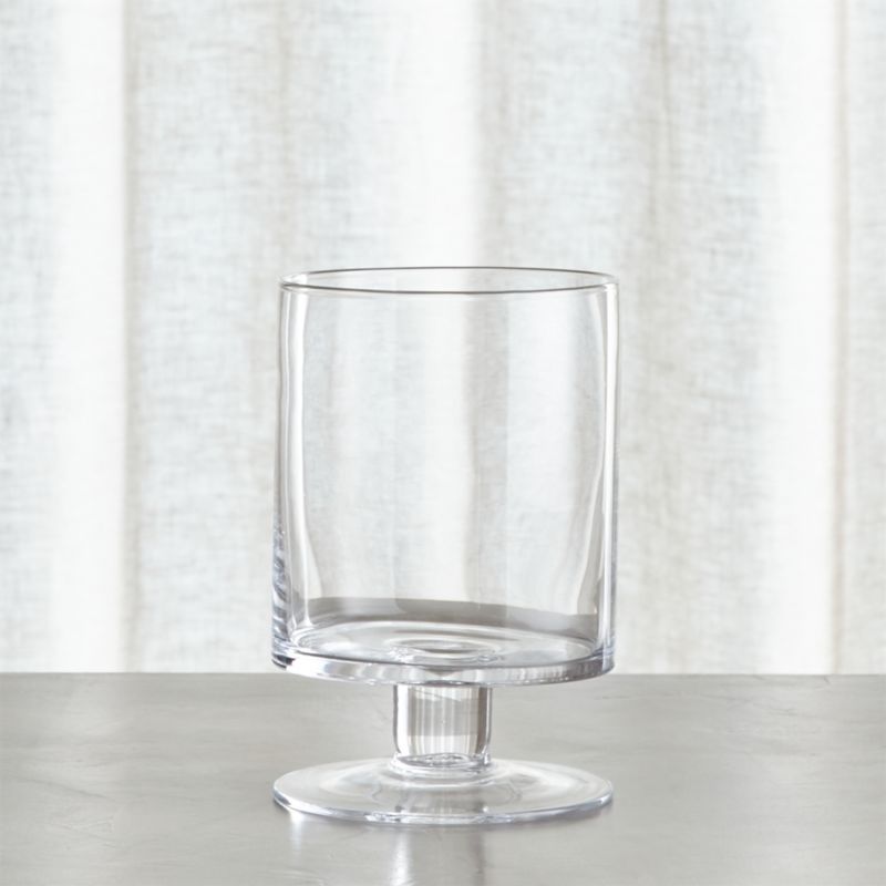 London Small Clear Hurricane Candle Holder + Reviews | Crate and Barrel | Crate & Barrel