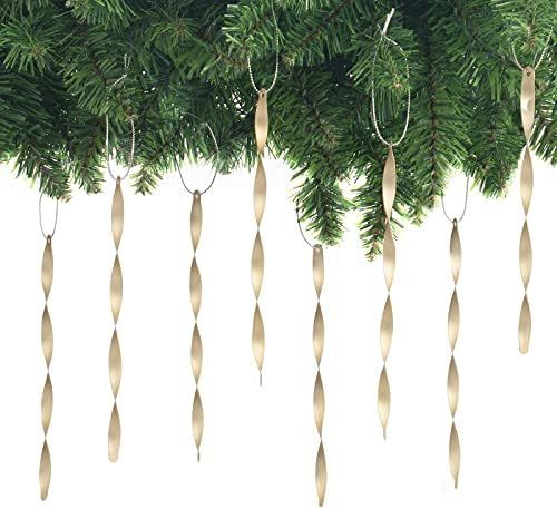 Amazon.com: AMS 24PC Christmas Tree Ornaments Aluminum Spiral Strip Hangings for Wedding,Thanksgi... | Amazon (US)