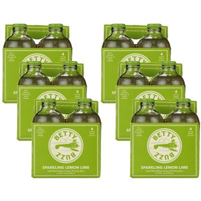 Betty Buzz Sparkling Lemon Lime Non-Alcoholic Beverage & Mixer - Case of 6/4 pack, 9 oz | Target