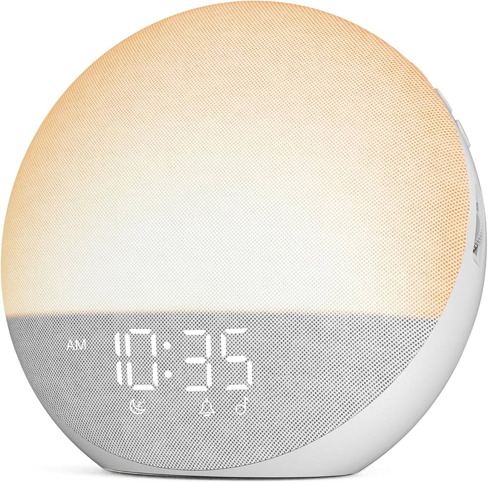 Sunrise Alarm Clock White Noise Machine: Natural Wake Up Light - Dimmable Clock with Bluetooth Sp... | Amazon (US)